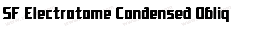 SF Electrotome Condensed Oblique字体转换